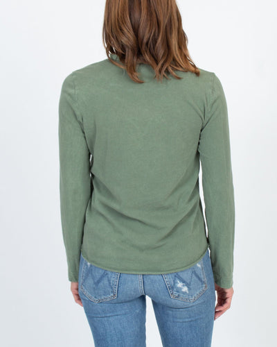 Raquel Allegra Clothing XS Green Long Sleeved Tee