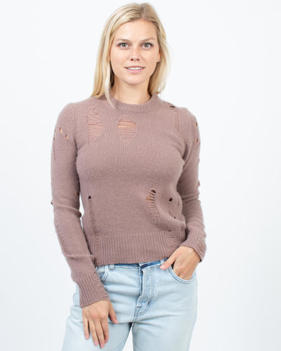 Raquel Allegra Clothing XS Long Sleeve Pullover Crewneck Sweater