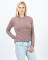 Raquel Allegra Clothing XS Long Sleeve Pullover Crewneck Sweater