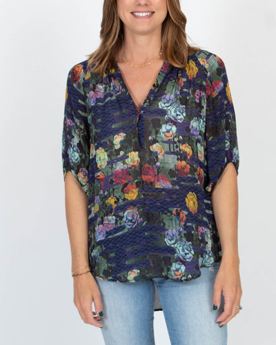 Raquel Allegra Clothing XS Printed Silk Blouse