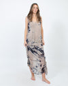 Raquel Allegra Clothing XS Tie Dye Silk Maxi Dress with Slip