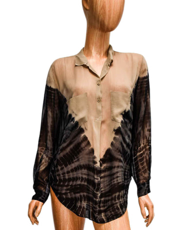 Raquel Allegra Clothing XS | US 0 Silk Long Sleeve Blouse