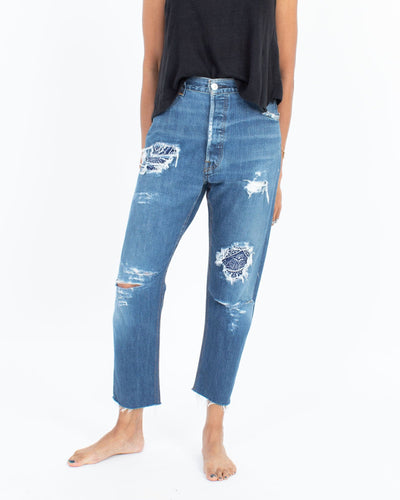 RE/DONE Clothing XS | US 25 Patch Distressed Jeans