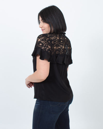 Rebecca Taylor Clothing Large | US 10 Lace Button Down Blouse