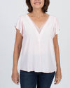 Rebecca Taylor Clothing Large | US 10 Pink V-Neck Blouse