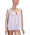 Rebecca Taylor Clothing Large | US 10 Semi-Sheer Sleeveless Blouse