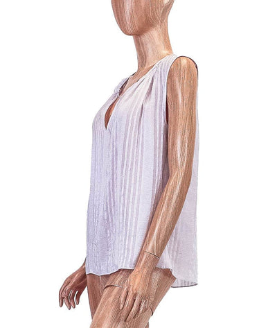Rebecca Taylor Clothing Large | US 10 Semi-Sheer Sleeveless Blouse