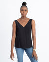 Rebecca Taylor Clothing Medium Black "La Chemise" Silk Tank