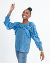 Rebecca Taylor Clothing Medium | US 6 Printed Long Sleeve Blouse