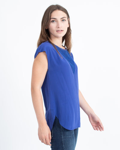 Rebecca Taylor Clothing Small | US 4 Blue Silk Blouse