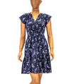 Rebecca Taylor Clothing XS | US 0 Navy Floral Midi Dress