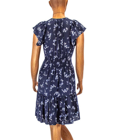 Rebecca Taylor Clothing XS | US 0 Navy Floral Midi Dress