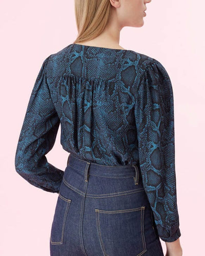 Rebecca Taylor Clothing XS | US 0 Snake Print Silk Blouse