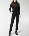 Red Valentino Clothing Small | IT 40 Black Sheer Heart Blouse