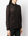 Red Valentino Clothing Small | IT 40 Black Sheer Heart Blouse