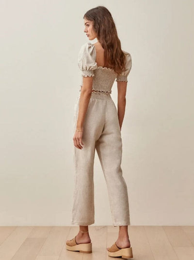 Reformation Clothing Medium "Mora" Linen Two Piece Set