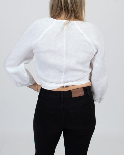 Reformation Clothing Small Linen Crop Top