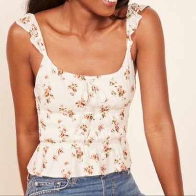 Reformation Clothing XS Aurora Floral Crop Top