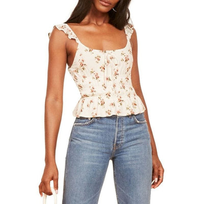 Reformation Clothing XS Aurora Floral Crop Top