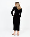 Reformation Clothing XS Long Sleeve V-Neck Lace Up Knit Dress