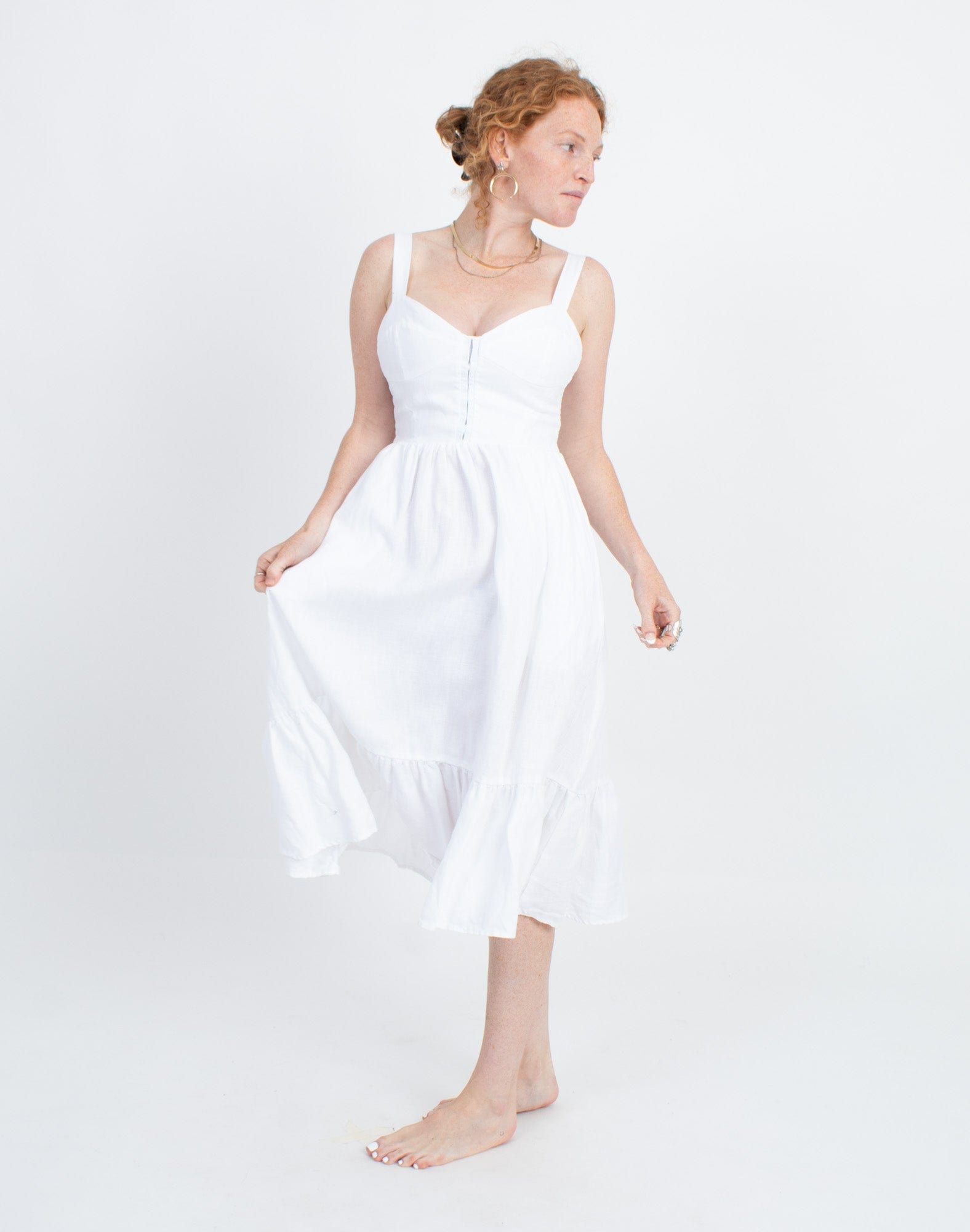 Reformation Clothing XS | US 0 Linen Corset Dress