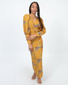 RHODE Clothing XS Animal Print Maxi Wrap Dress