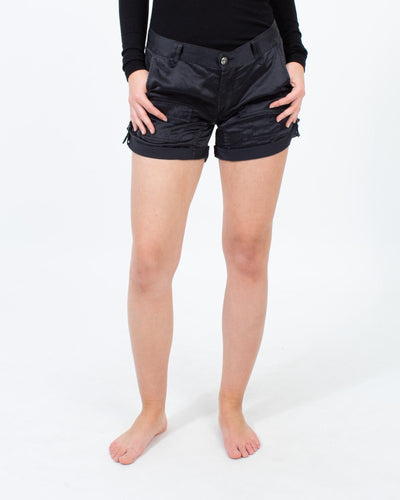 Rich & Skinny Clothing Small | US 27 Black Silk Shorts