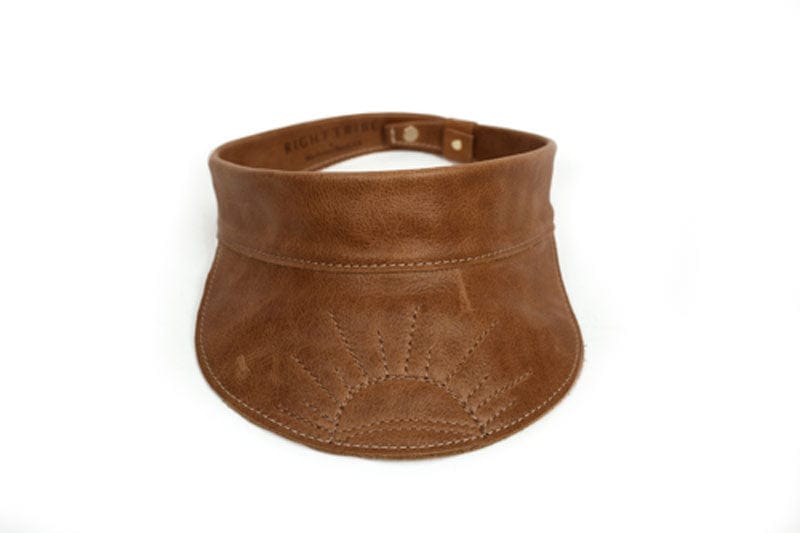 Right Tribe Accessories One Size Sunshine Embroidered Leather Visor