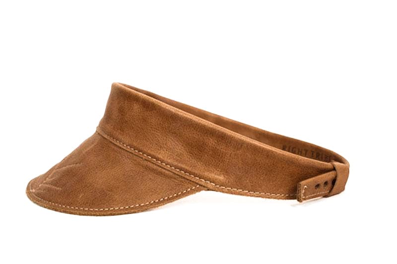 Right Tribe Accessories One Size Sunshine Embroidered Leather Visor
