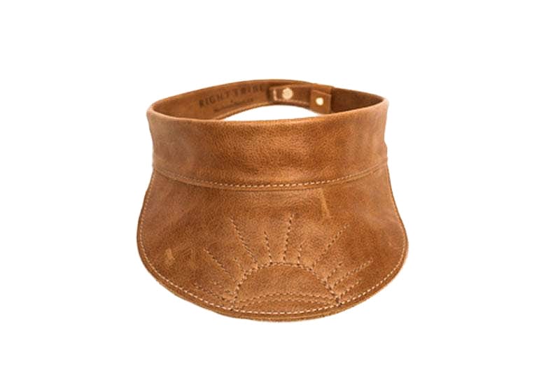 Right Tribe Accessories One Size Sunshine Embroidered Leather Visor