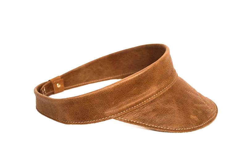 Right Tribe Accessories One Size Sunshine Embroidered Leather Visor