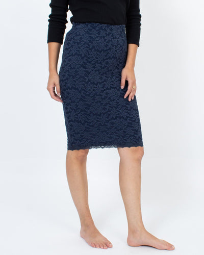 rosemunde Clothing Small Navy Lace Skirt