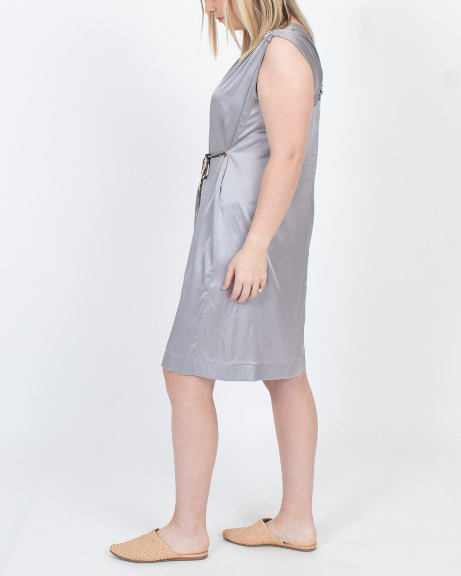 Rozae Nichols Clothing Medium Satin Tie Dress