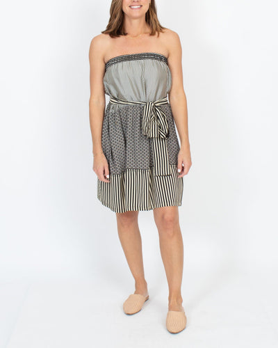 Rozae Nichols Clothing Medium Strapless Printed Dress
