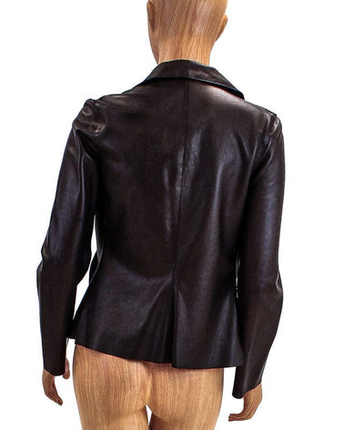 Rozae Nichols Clothing Small Leather Button Down Jacket