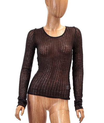 Rozae Nichols Clothing Small Woven Layering Cashmere Top
