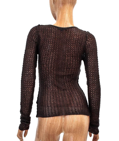 Rozae Nichols Clothing Small Woven Layering Cashmere Top