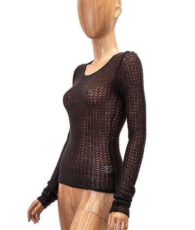 Rozae Nichols Clothing Small Woven Layering Cashmere Top