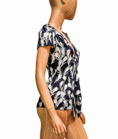 Rozae Nichols Clothing XXS | Petite Silk  V-Neck Blouse