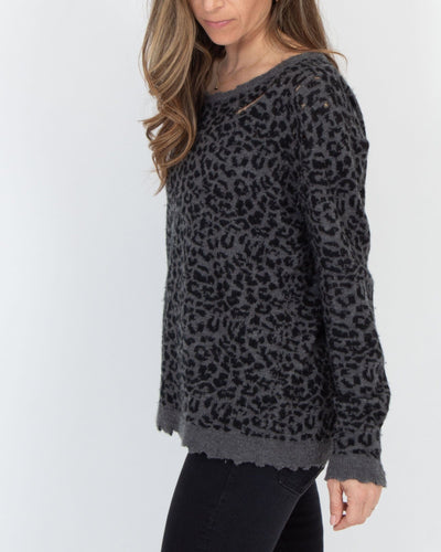 RtA Clothing XS Leopard Cashmere Sweater