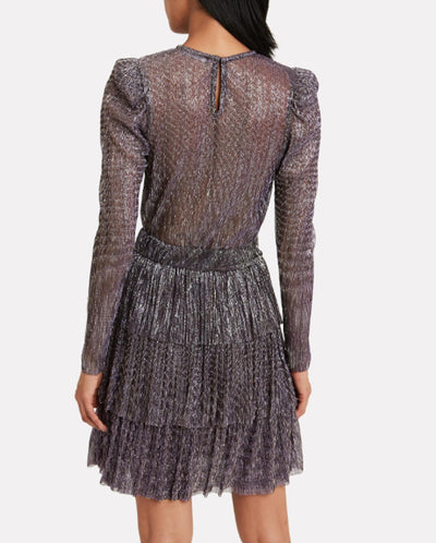 Sabina Musayev Clothing Large "Monique" Lurex Mini Dress