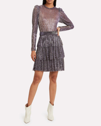Sabina Musayev Clothing Large "Monique" Lurex Mini Dress