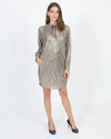 Sabina Musayev Clothing Small Tie Neck Metallic Dress