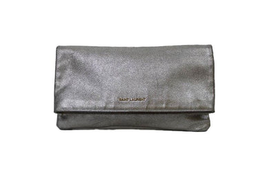 Saint Laurent Bags Large Large Metallic Fold Over Clutch