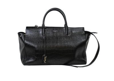 Saint Laurent Bags One Size "Cabas Rive Gauche" Medium Embossed Crocodile Bag
