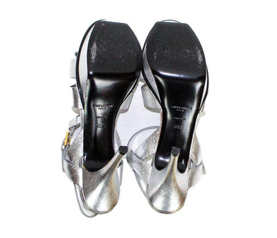 Saint Laurent Shoes Large | US 10.5 I IT 40.5 Metallic "Tribute" Platform Heels