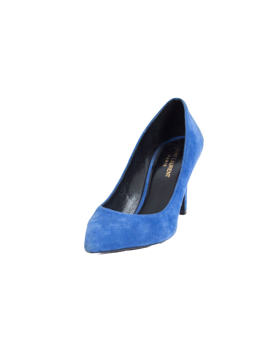 Saint Laurent Shoes Medium | US 8 I IT 38 Blue Suede High Heels