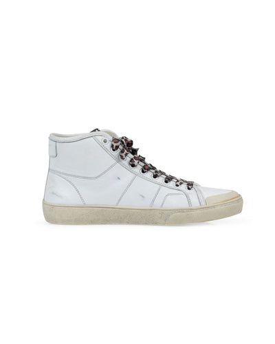 Saint Laurent Shoes Medium | US 9 I IT 39 White Leather High Top Sneakers
