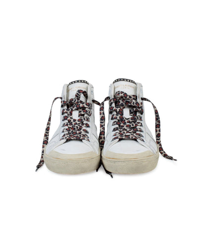 Saint Laurent Shoes Medium | US 9 I IT 39 White Leather High Top Sneakers