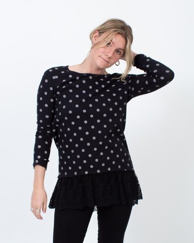 Saks Fifth Ave Clothing Small Polka Dot Print Tee